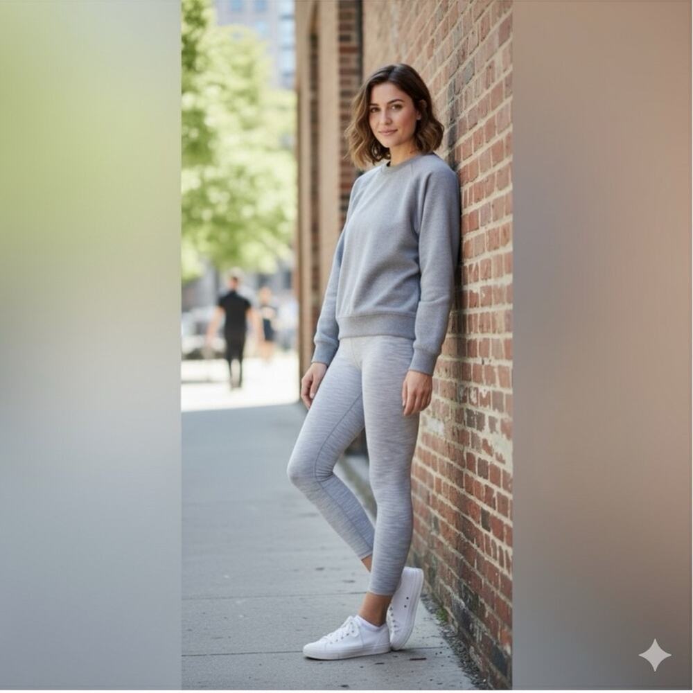 SPANX Soft and Smooth Spacedye 7/8 Legging Gray
Activewear Yoga Medium High Rise